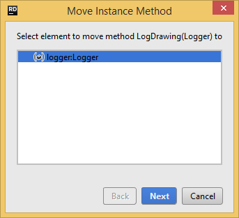 JetBrains Rider. Move Instance Method refactoring