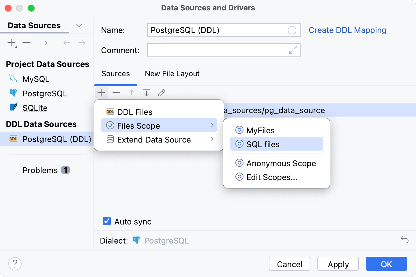 Filter the files and folders using scopes