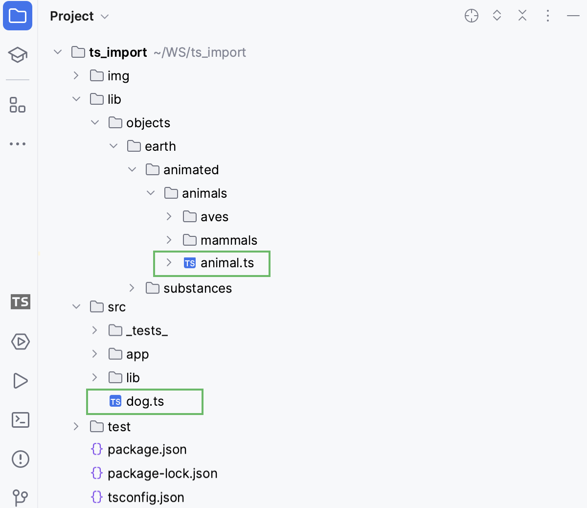 Prettier: custom patterns. Example project structure