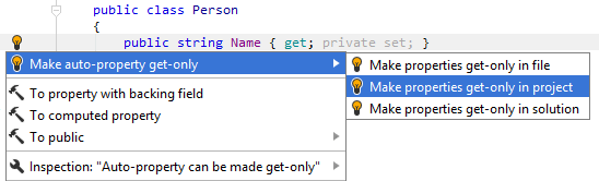 Make auto-property get-only fix