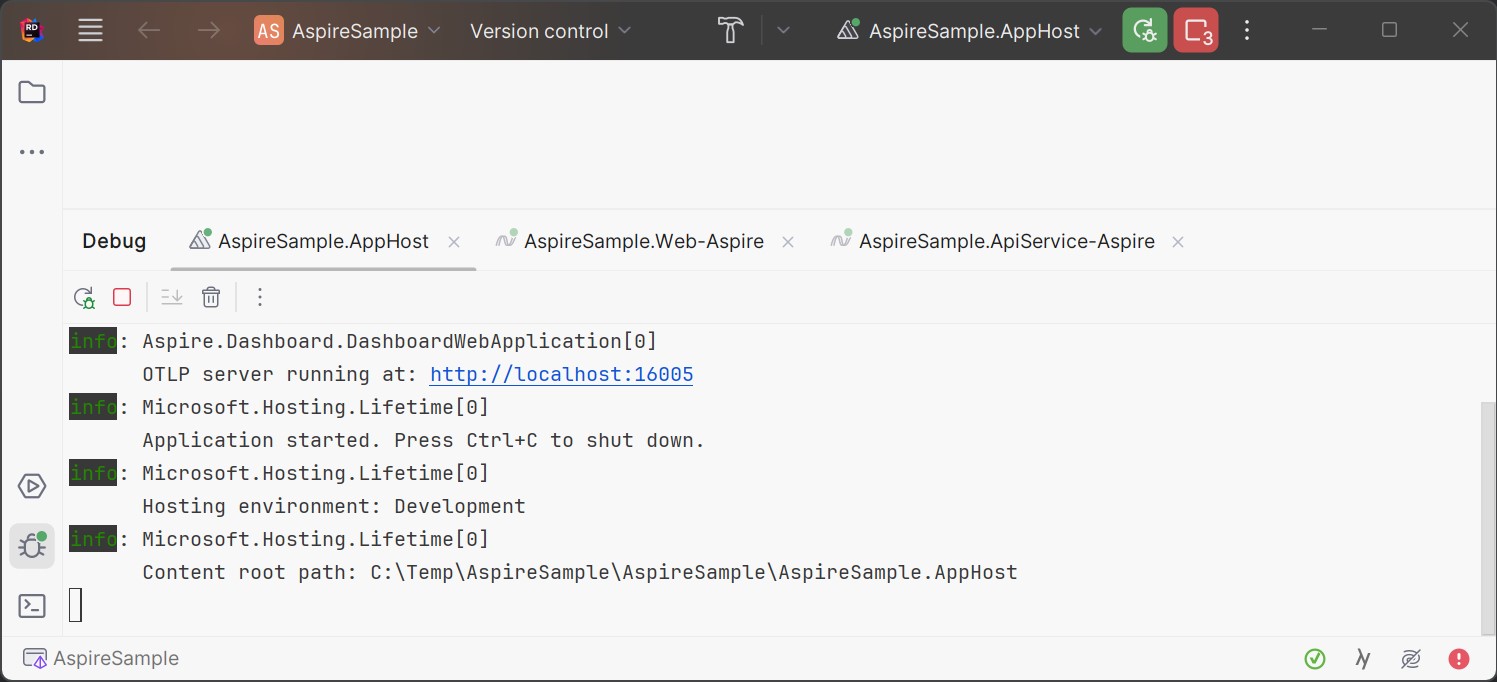 Debugging multiple Aspire projects