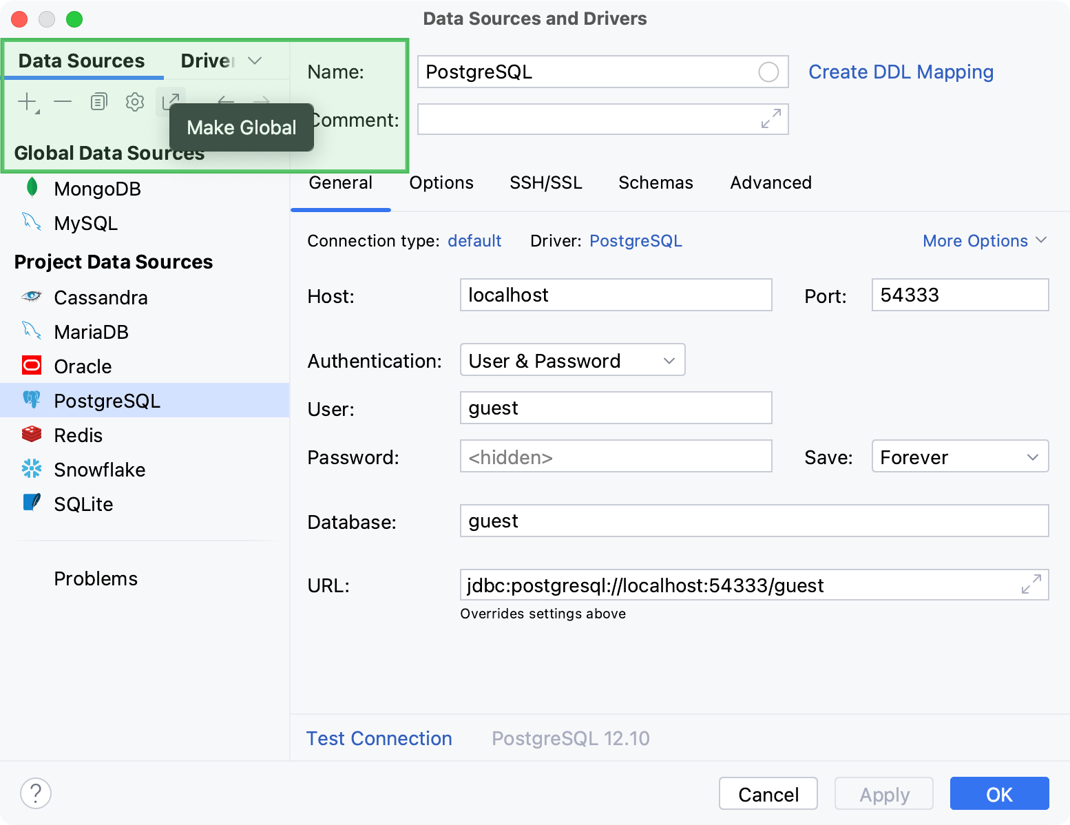 Share data sources between projects