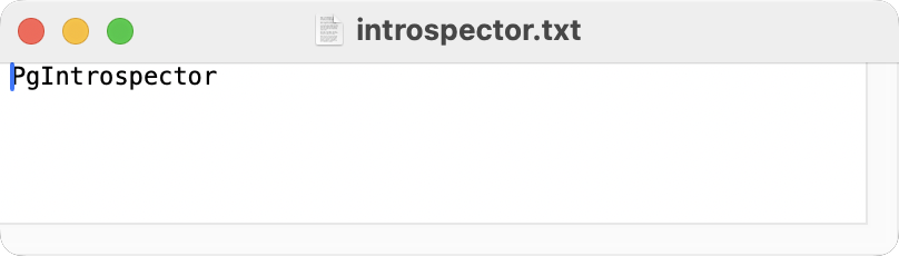 Example of the introspector.txt file
