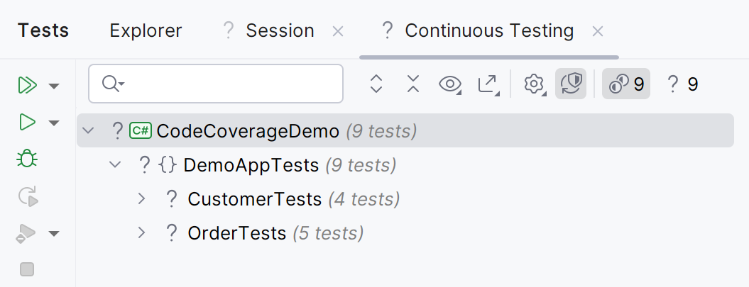 Continuous Testing Session