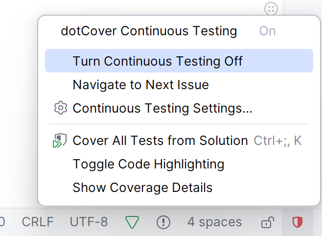 dotCover status icon