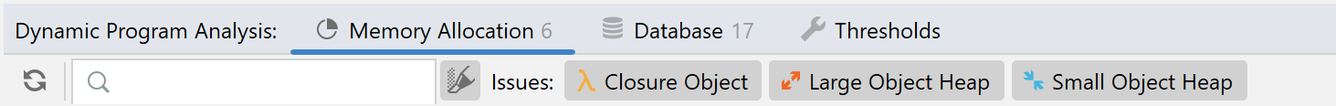 DPA. Issue types filter