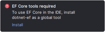 JetBrains Rider: Install dotnet ef