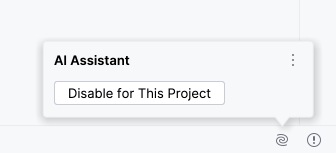 Option to disable AI Assistant for current project