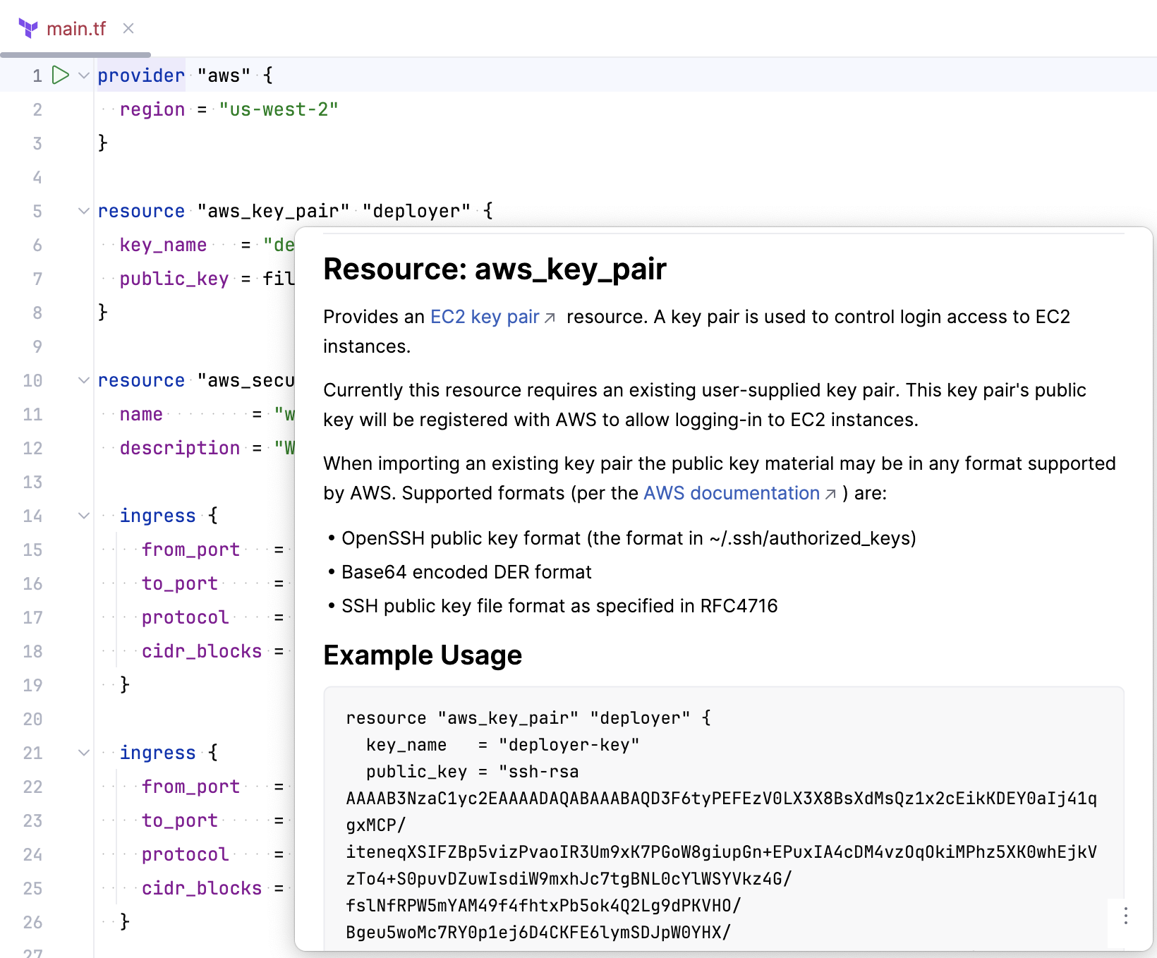 Terraform quick documentation