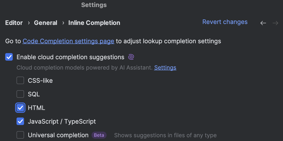 Languages and frameworks: HTML | JetBrains Rider Documentation