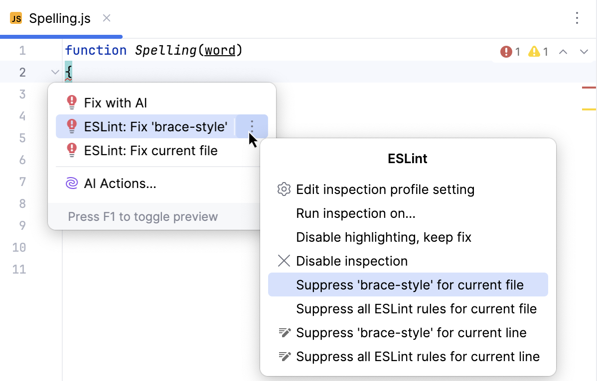 ESLint: resolving problems