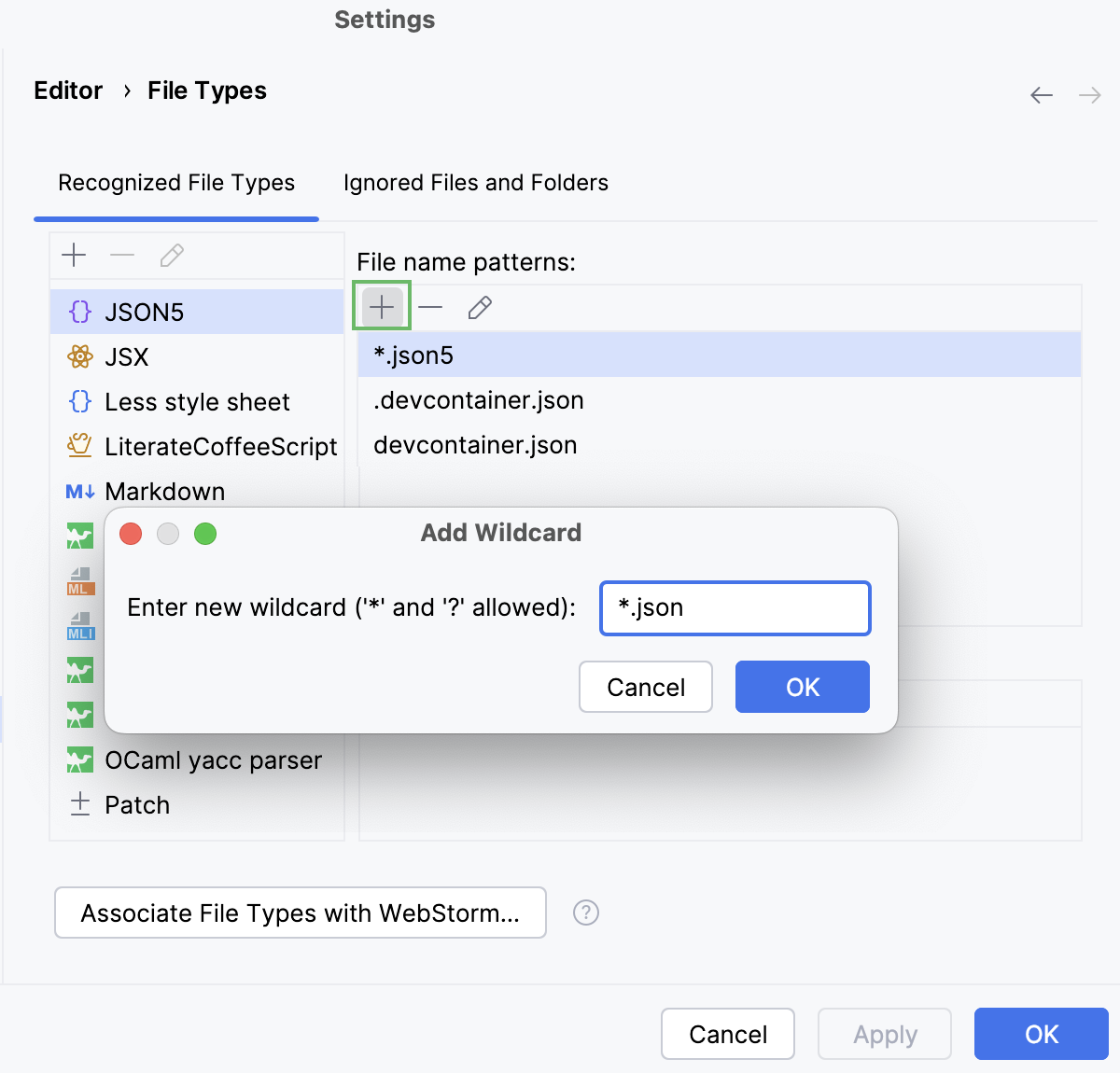 Extend the JSON5 syntax to all JSON files