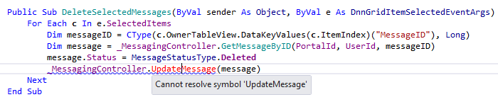 JetBrains Rider: Error highlighting in Visual Basic JetBrains Rider: Error highlighting in Visual Basic