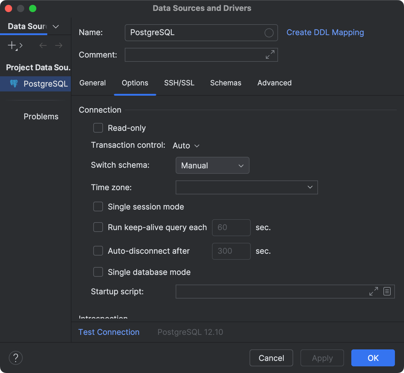 Data Sources and Drivers dialog | JetBrains Rider Documentation