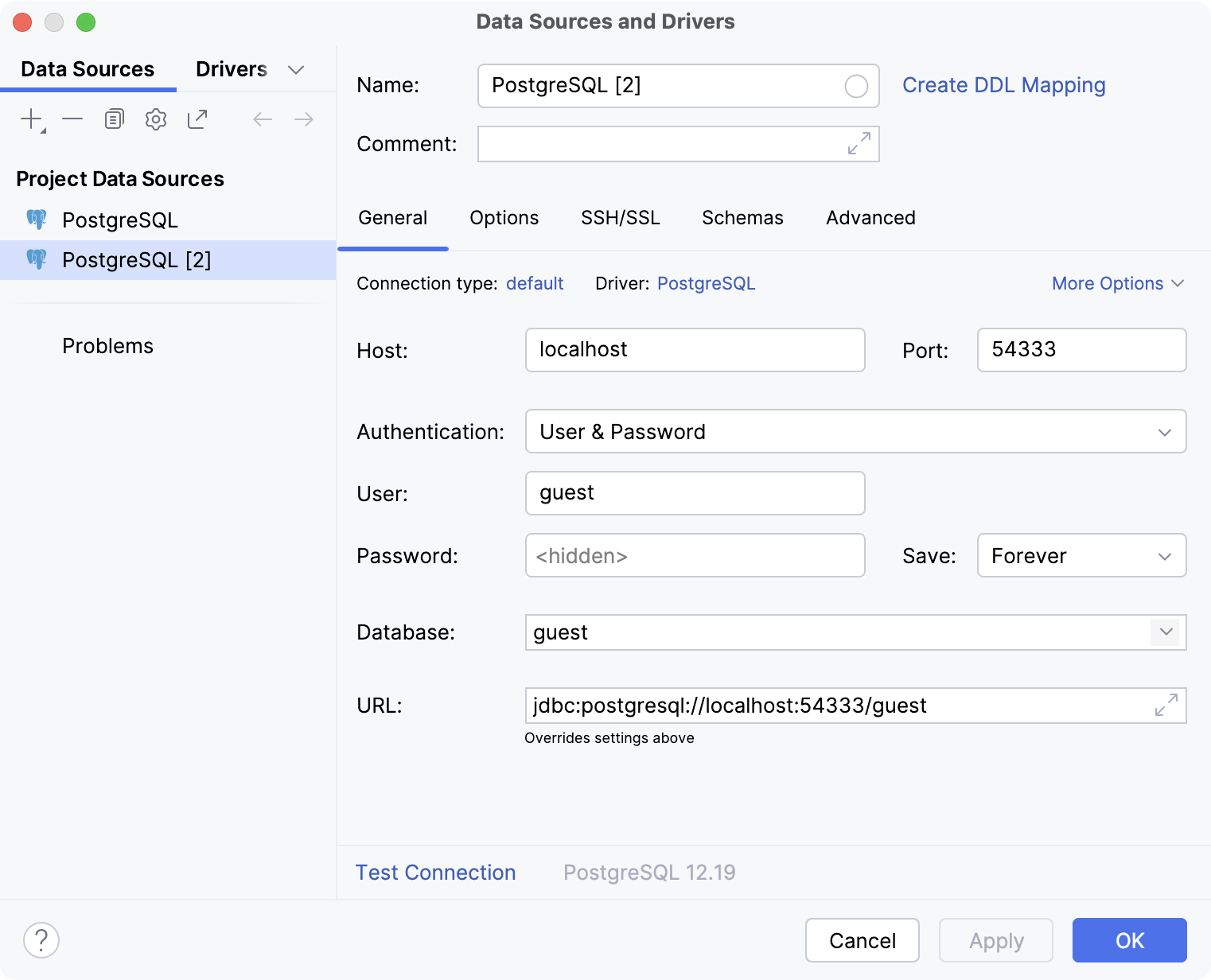Duplicated data source in the Data Source and Drivers dialig Duplicated data source in the Data Source and Drivers dialig