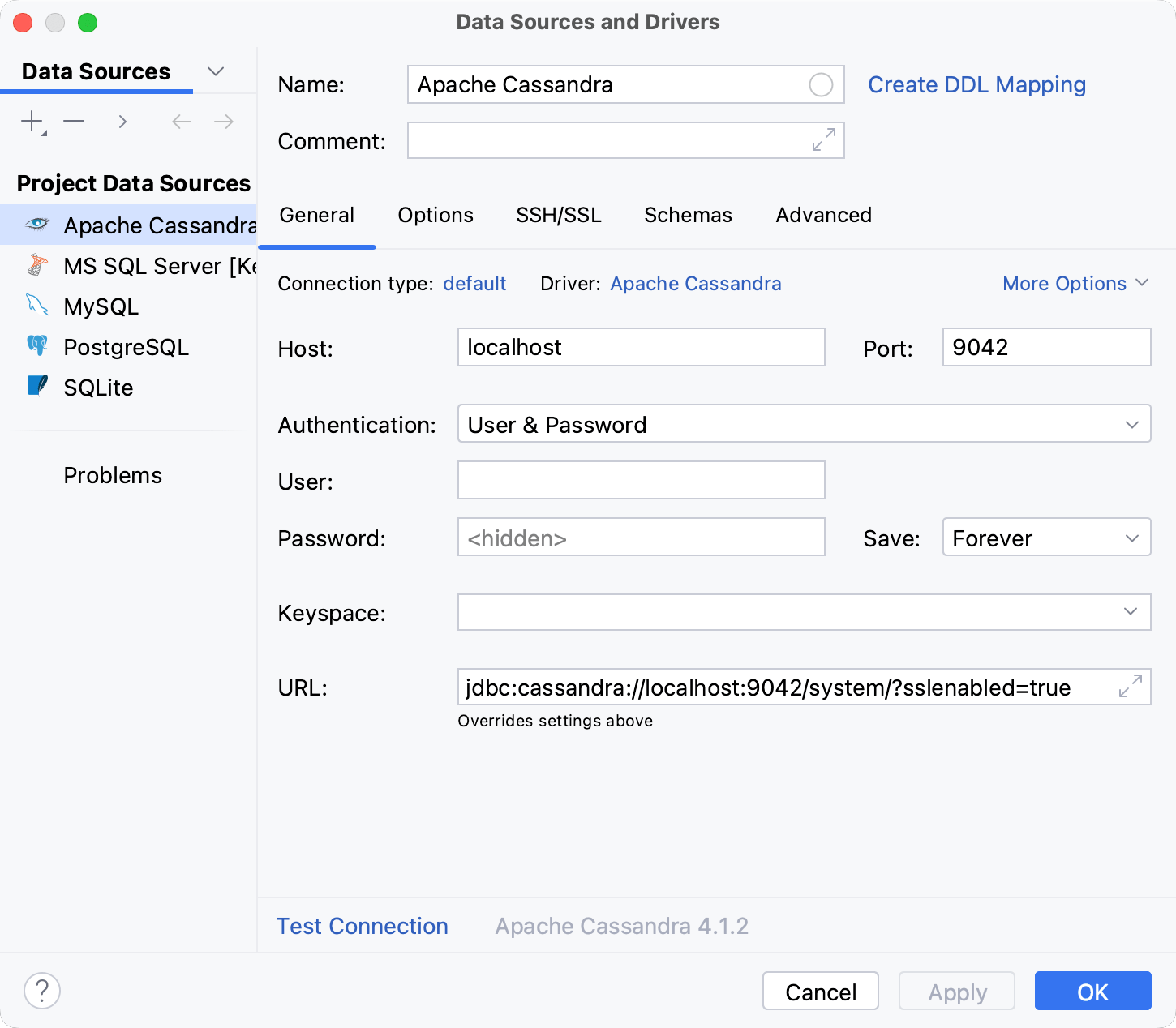 Add the sslenabled option to the JDBC URL Add the sslenabled option to the JDBC URL