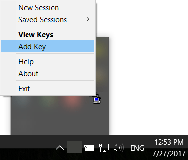 Create the SSH tunnel with Pageant (Windows) Create the SSH tunnel with Pageant (Windows)