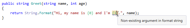 Warning for missing arguments in string formatting methods Warning for missing arguments in string formatting methods