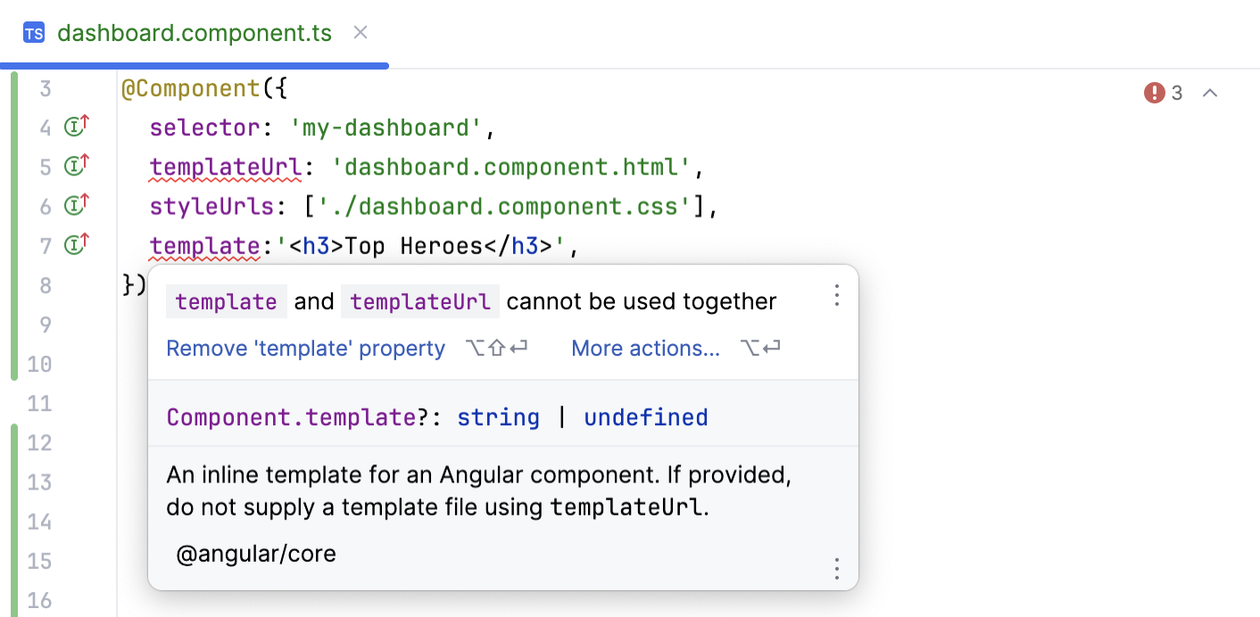Angular inspection: duplicate properties Angular inspection: duplicate properties