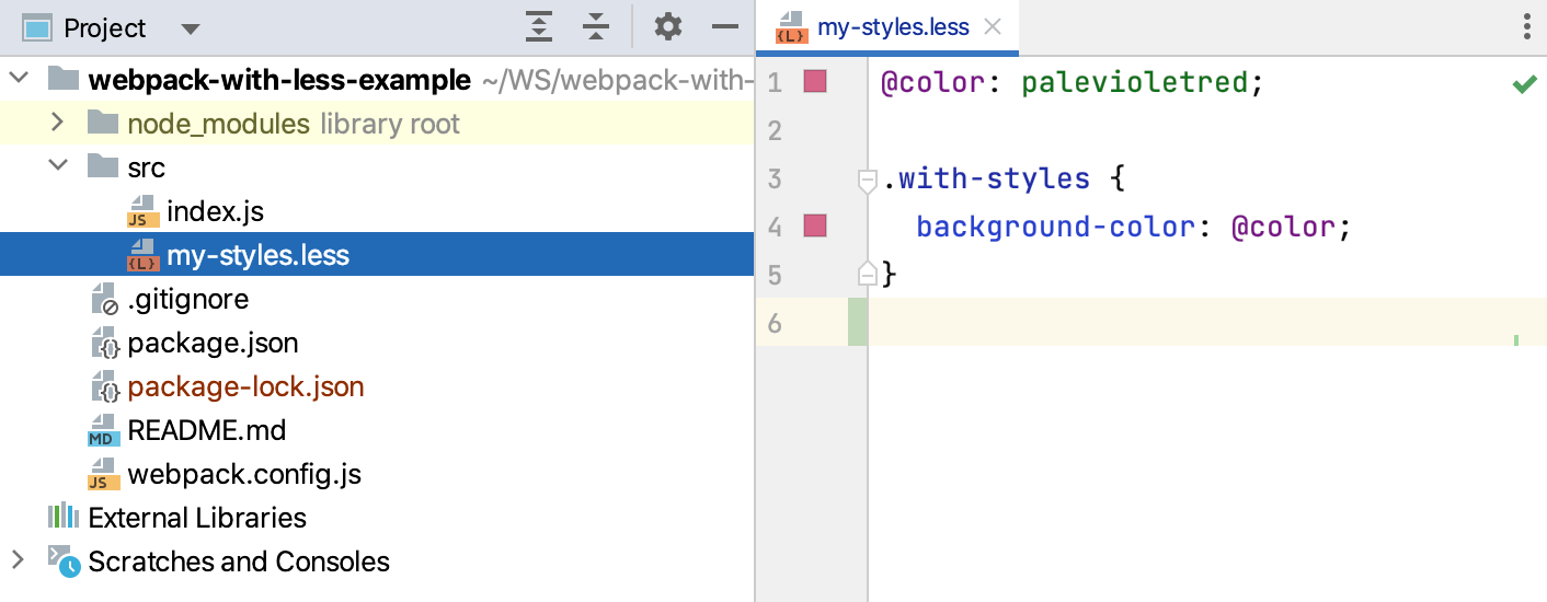 Compiling Less into CSS: project structure Compiling Less into CSS: project structure
