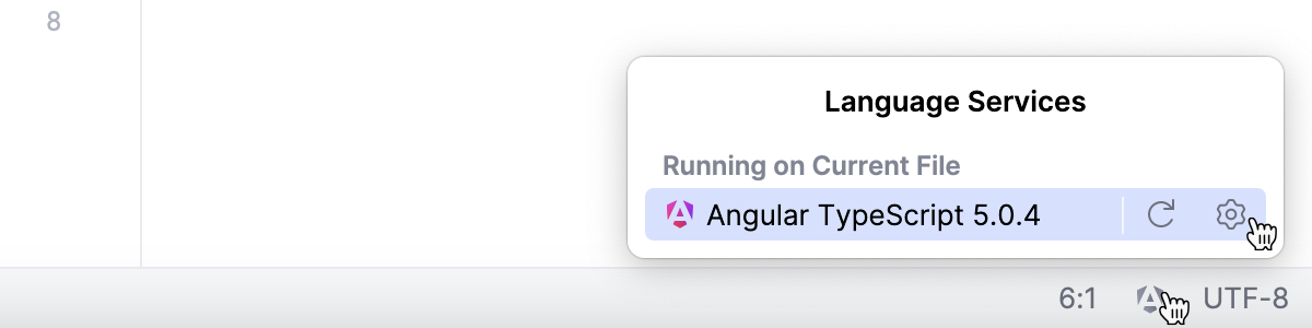 Angular Language Service widget