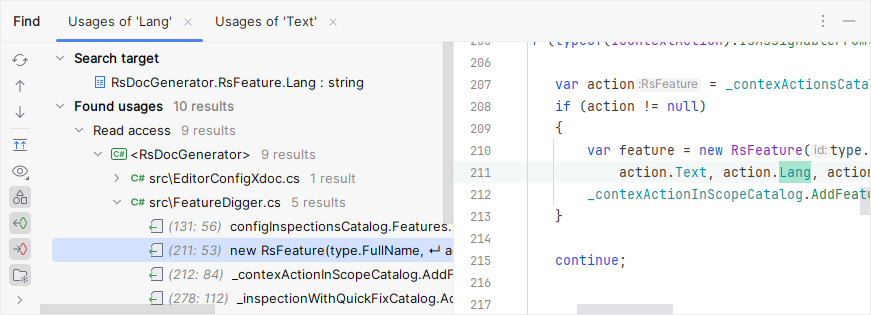 JetBrains Rider: Finding Usages of a Symbol JetBrains Rider: Finding Usages of a Symbol