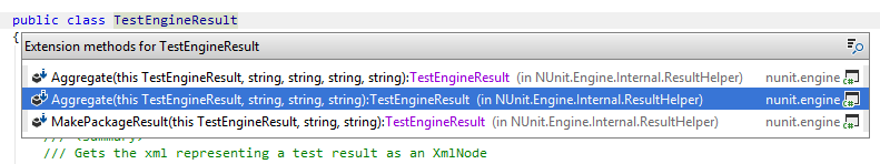 导航到类型的扩展方法