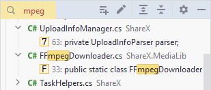 JetBrains Rider：书签窗口中的快速搜索