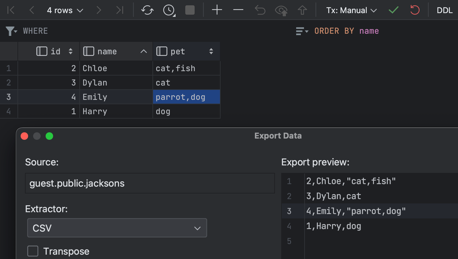 Export | JetBrains Rider Documentation