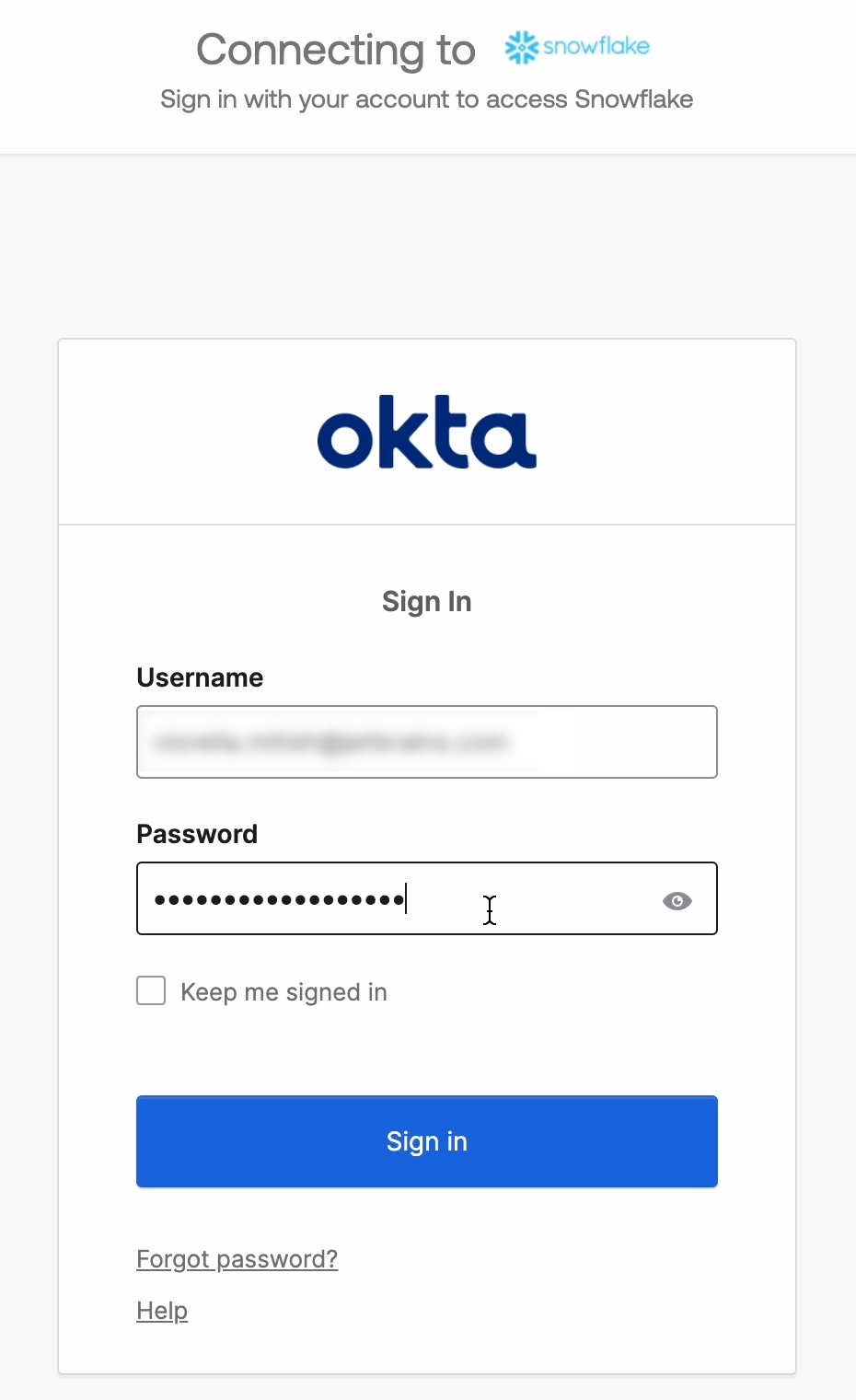 Log in to your Okta account on the Okta website