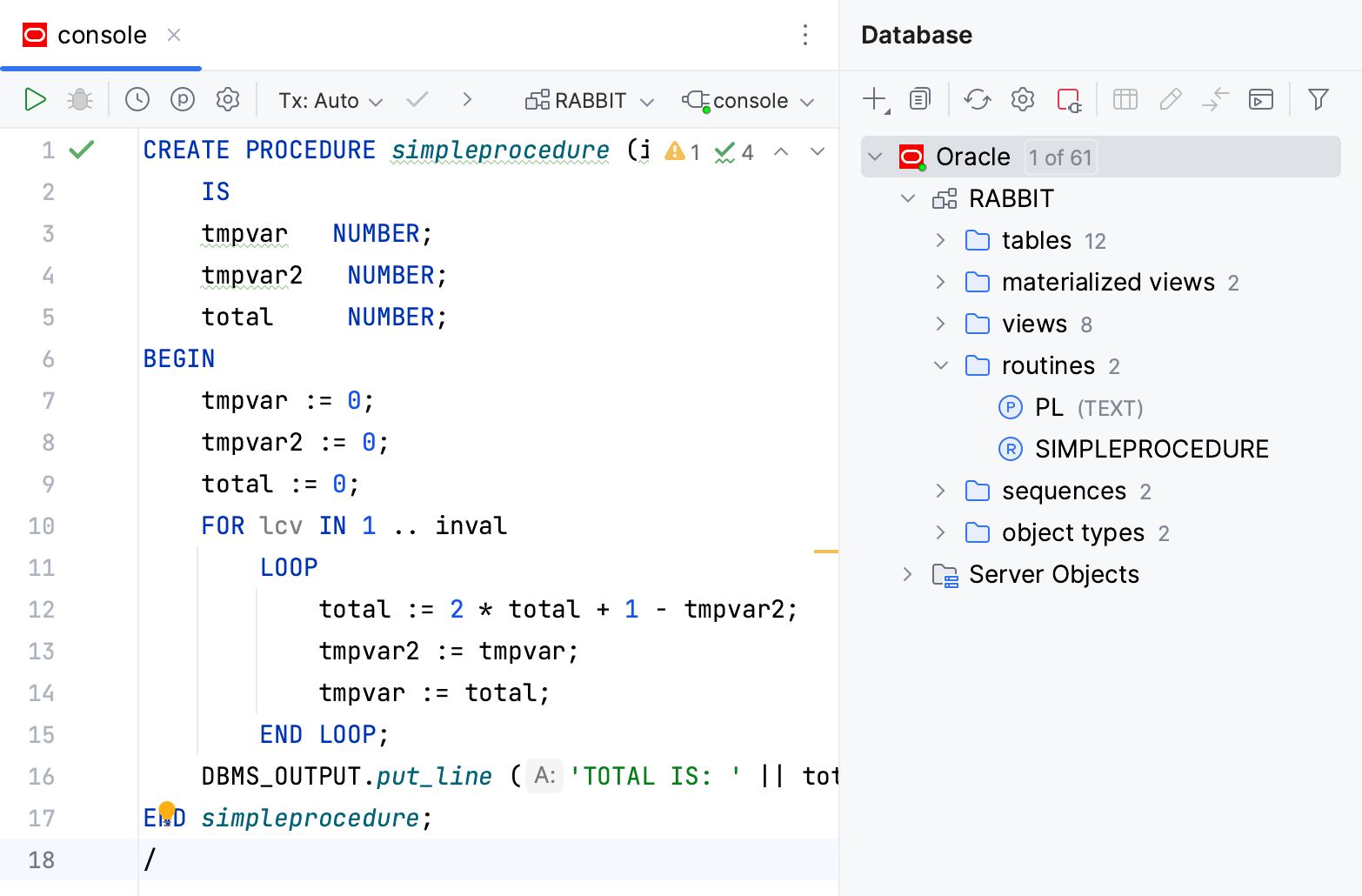 Oracle PL/SQL コードのデバッグ | JetBrains Rider ドキュメント