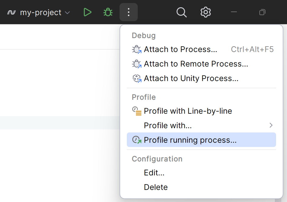 启动分析会话 启动分析会话