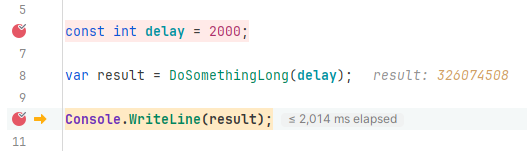 JetBrains Rider 可视化步进时间