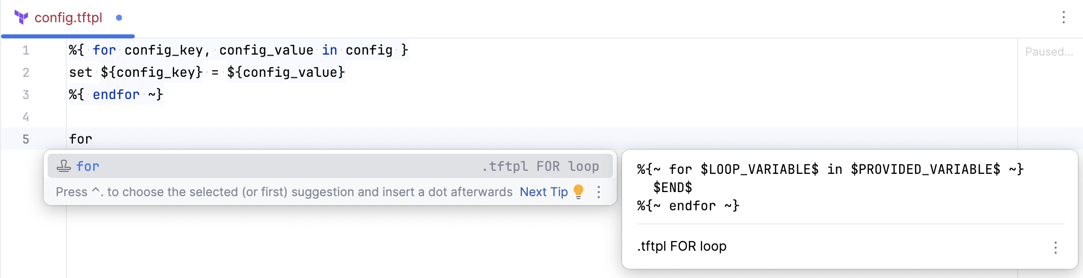 Live templates Live templates