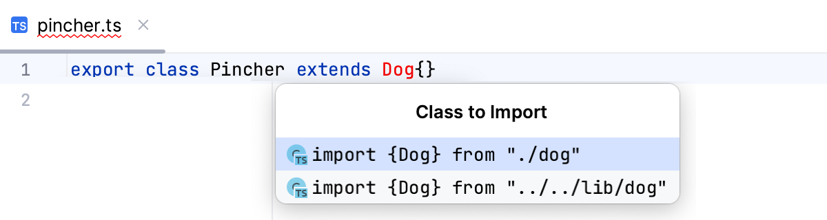 自动导入提示：多项选择，建议列表