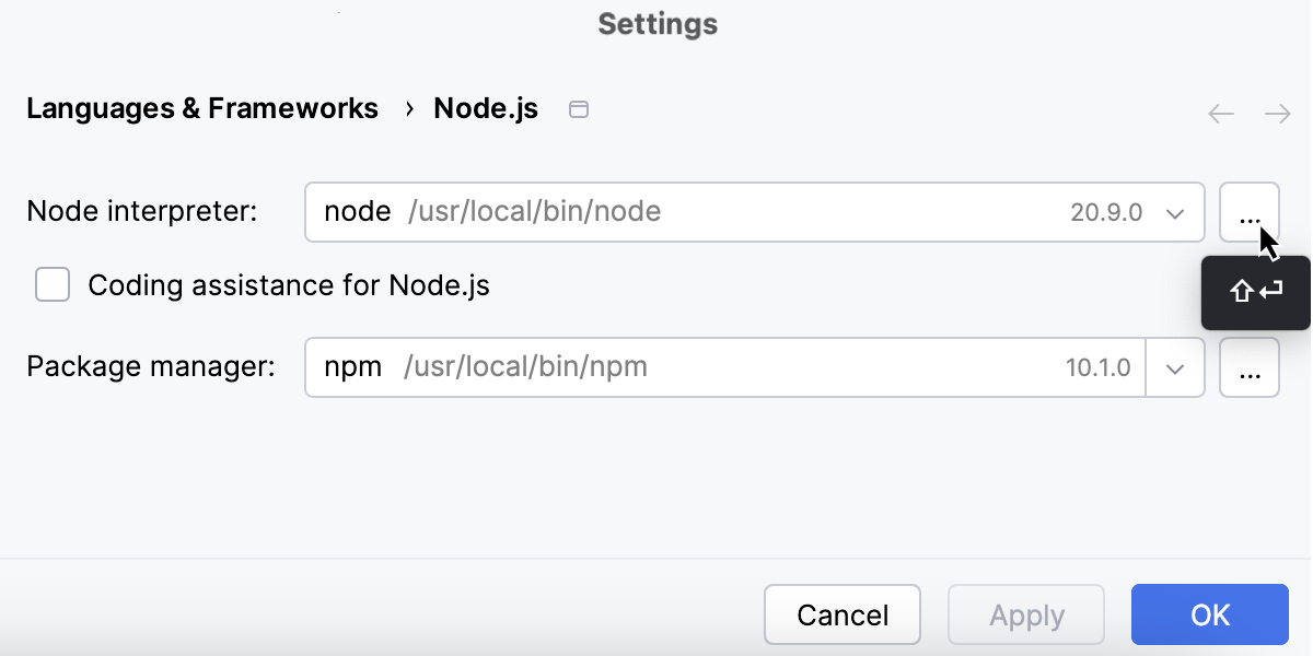 添加解释器 - 浏览按钮