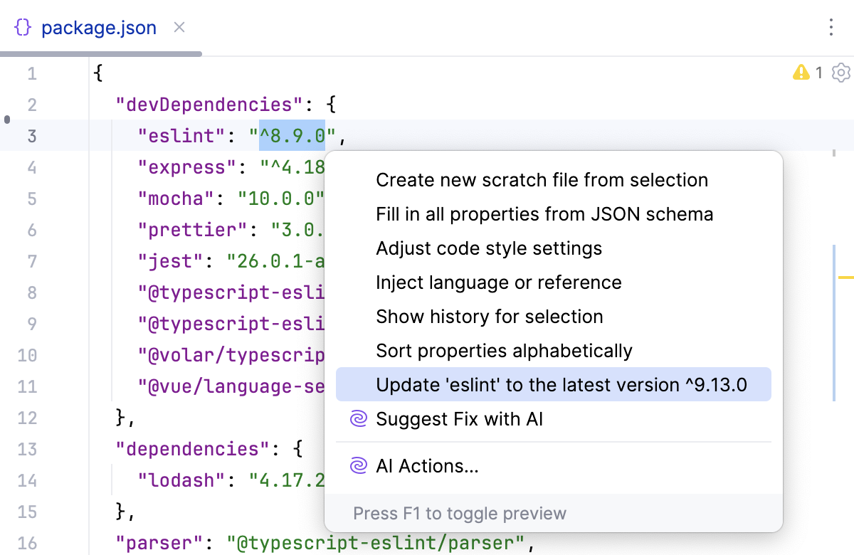 将程序包更新到最新版本:quick-fix 将程序包更新到最新版本:quick-fix