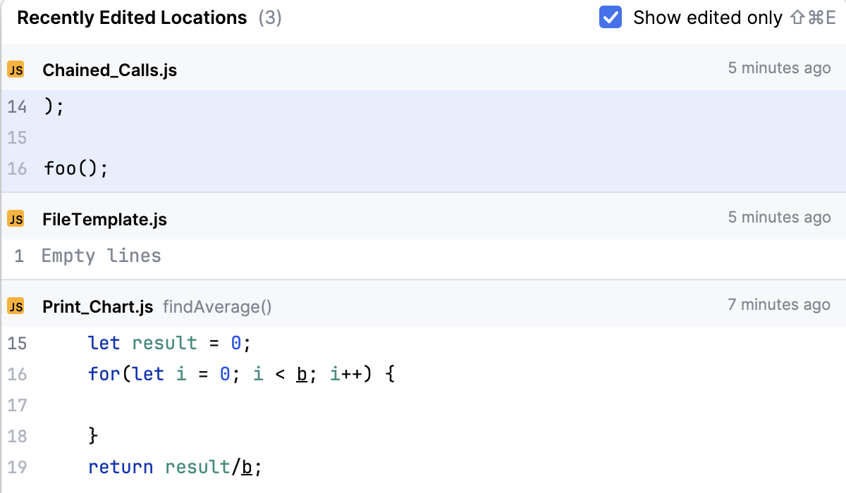 最近位置弹窗：仅显示已更改的