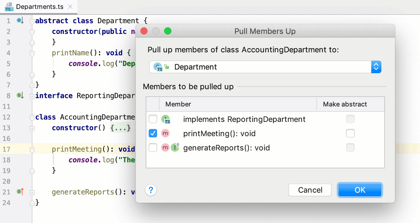 Refactoring TypeScript | JetBrains Rider Documentation