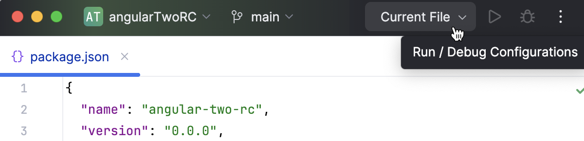 Open the Edit Configurations dialog Open the Edit Configurations dialog