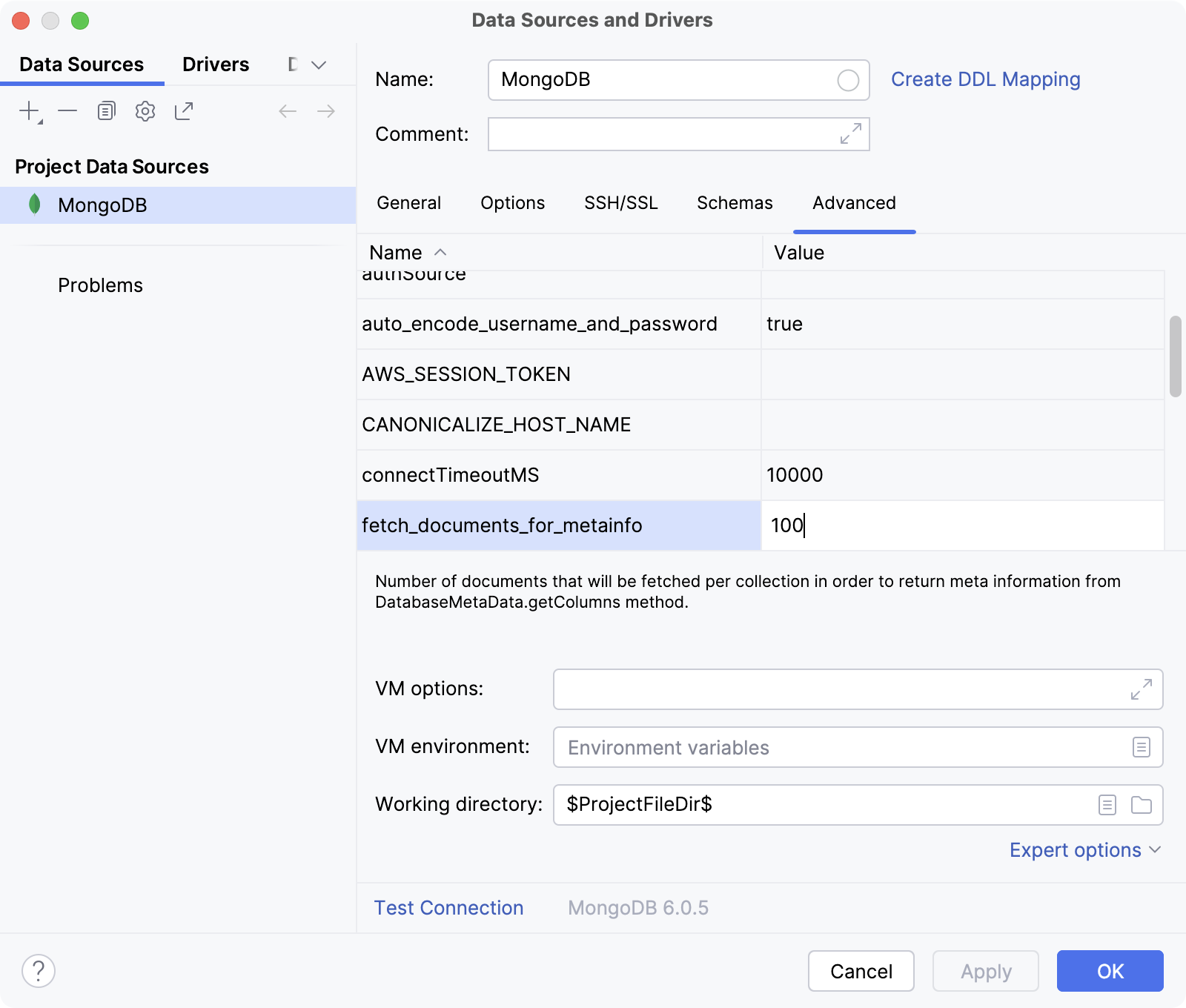 Fetch more documents for MongoDB introspection