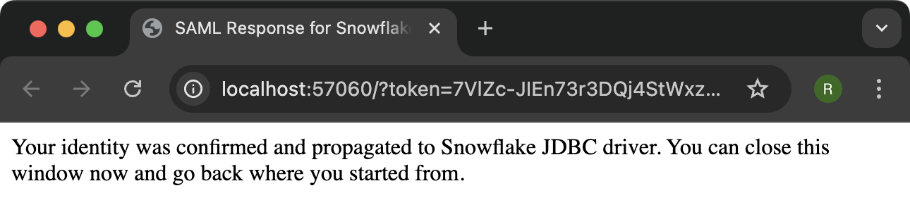 Identity confirmation message from Okta