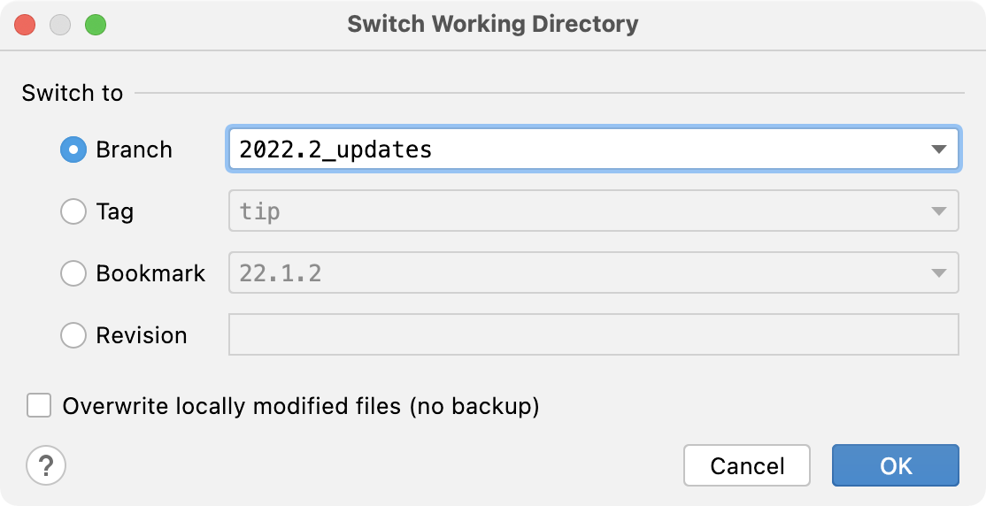 Switching to another working directory Switching to another working directory