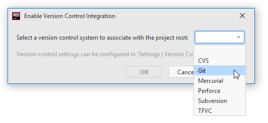 JetBrains Rider: Enabling Git integration JetBrains Rider: Enabling Git integration