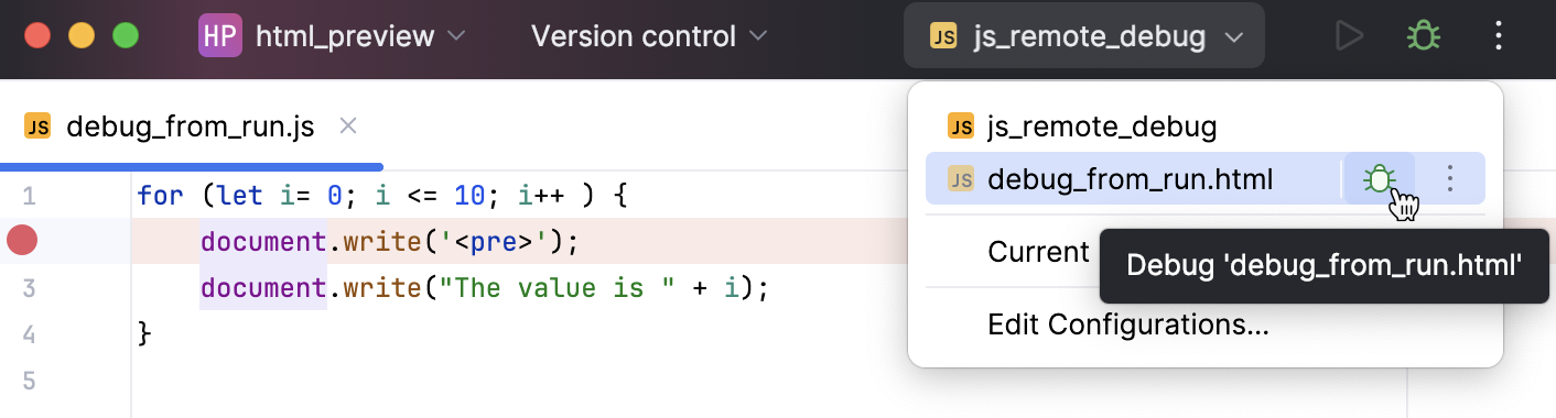 Restart debugging session
