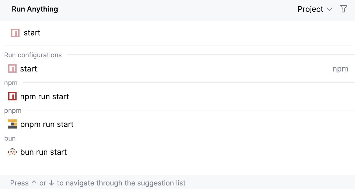 Run Anything: type the name of a script