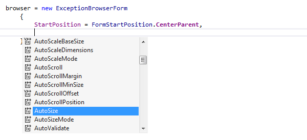 JetBrains&nbsp;Rider: type-matching completion in object initializers