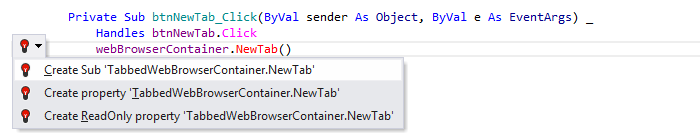 JetBrains&nbsp;Rider: Visual Basic support. Create method from usage