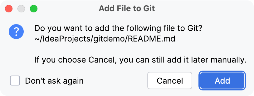 Add a new file to Git