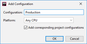 JetBrains Rider:添加解决方案构建配置 JetBrains Rider:添加解决方案构建配置
